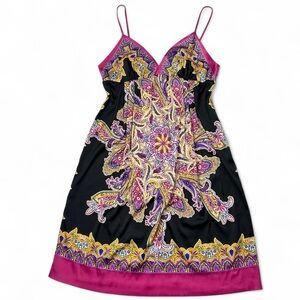 Vibrant Paisley Slip Dress